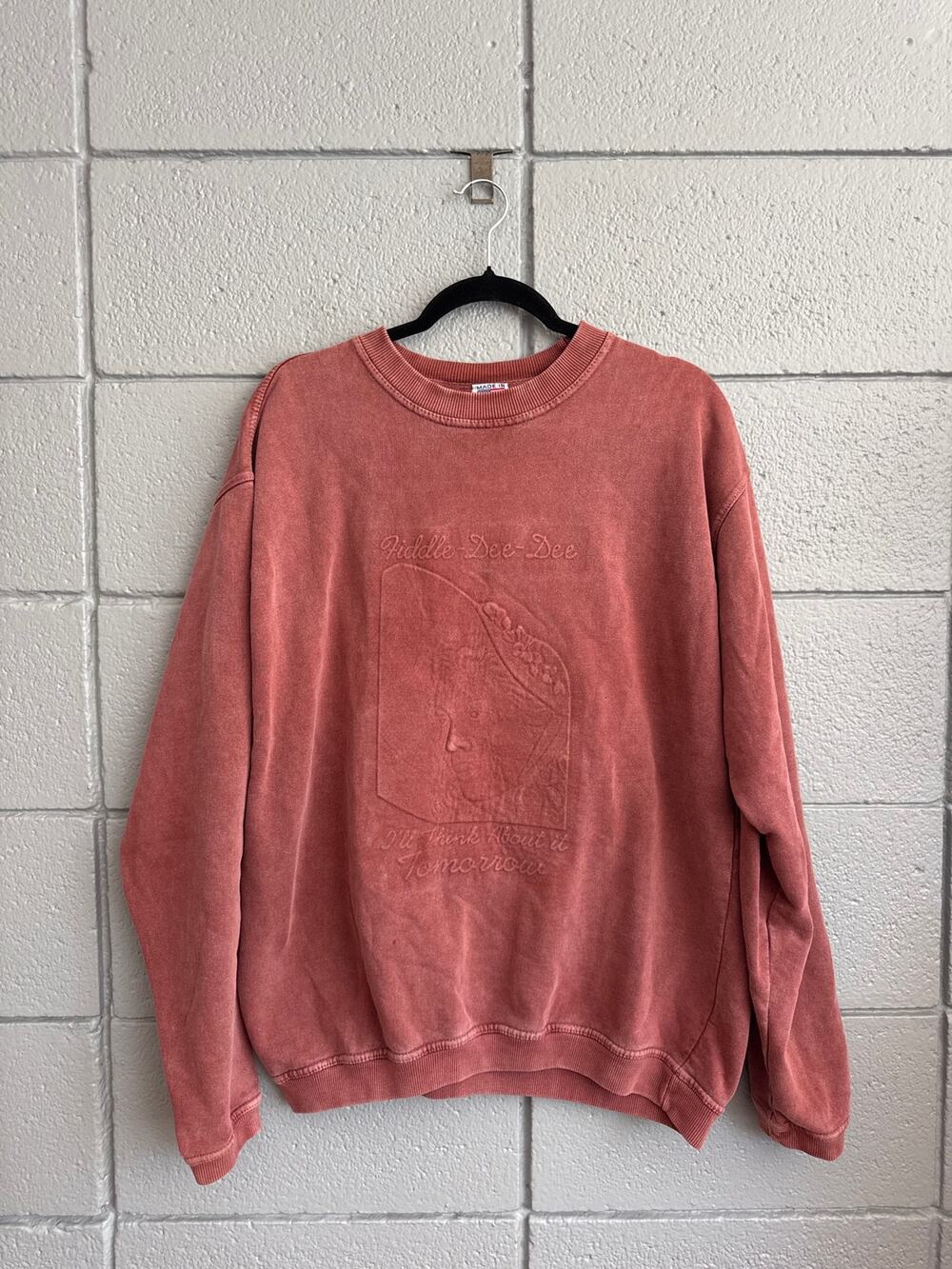 Vintage Gone With the Wind Fiddle Dee Dee 100% Cotton Crewneck Sweatshirt size M
